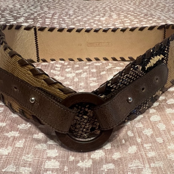 St. Emile Exotic Snakeskin Belt - Picture 7 of 7
